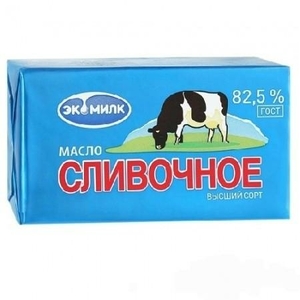 Масло сливочное Экомилк 82,5% 450 гр