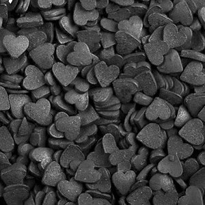 Сердечки Черные мини 100 гр
