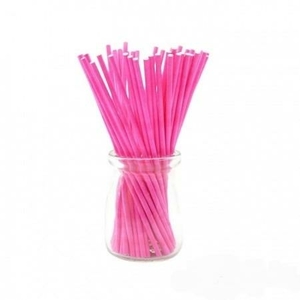 Палочки для кейк-попсов розовые 10 см 50 шт