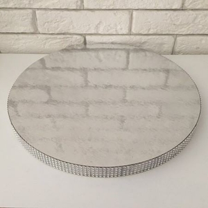 Подложка со стразами серебро 20 мм d 36 см